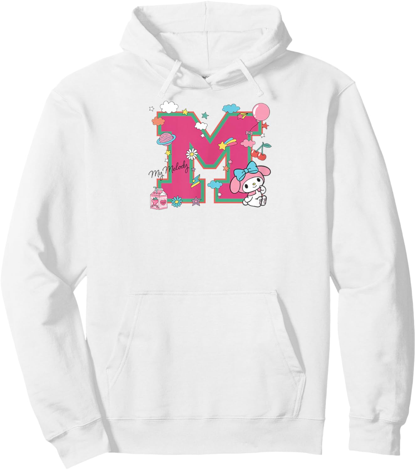 My Melody M is For Hoodie - Hoodie | White