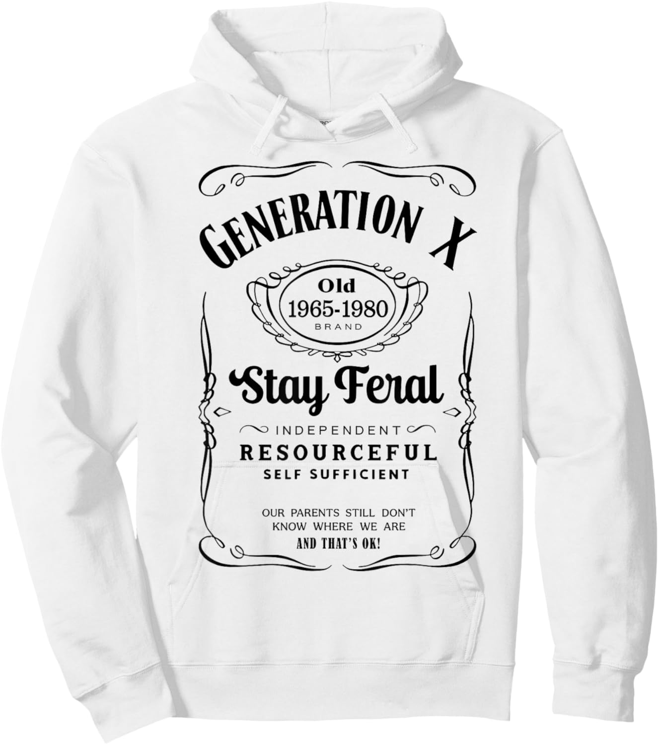 Generation X Stay Feral Hoodie - Hoodie | White