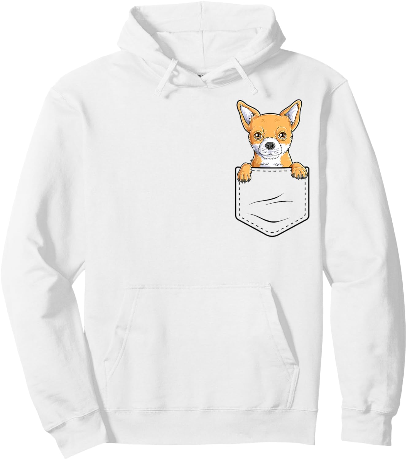 Funny Chihuahua In The Pocket Dog Lover Cute Chihuahua Hoodie - Hoodie | White