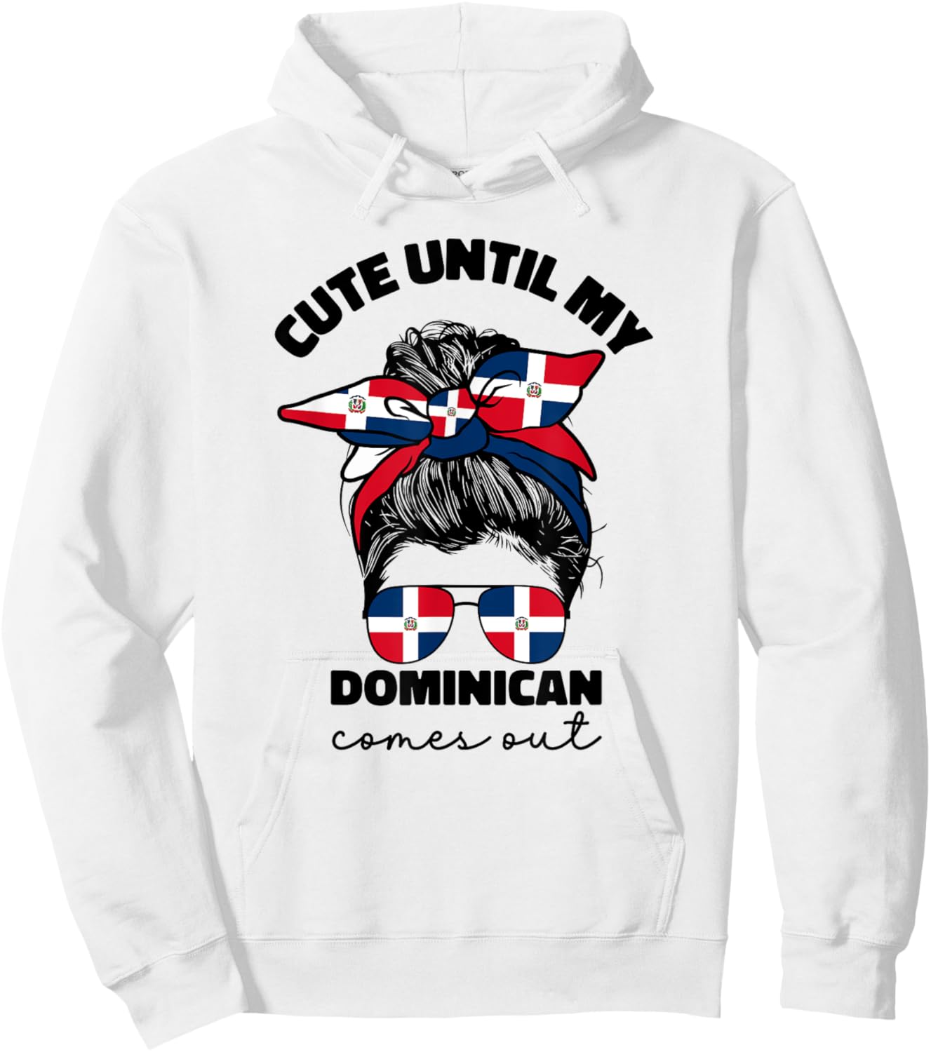 Cute Dominican Girl Women Republica Dominicana Flag Republic Hoodie - Hoodie | White