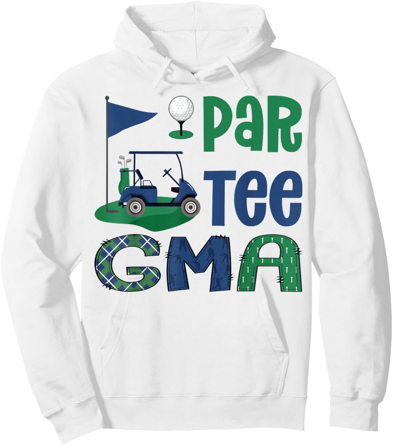 Par- Gma Golf Lover Birthday Party Family Matching Hoodie - Hoodie | White