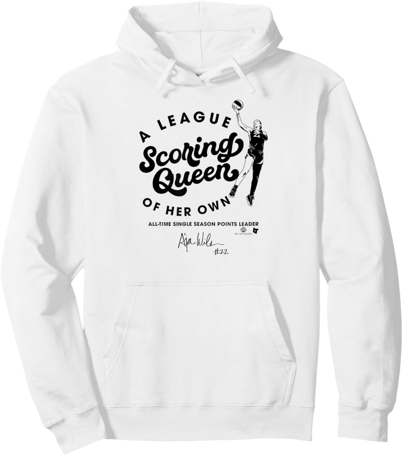 A'ja Wilson - Scoring Queen - Las Vegas Basketball Hoodie - Hoodie | White