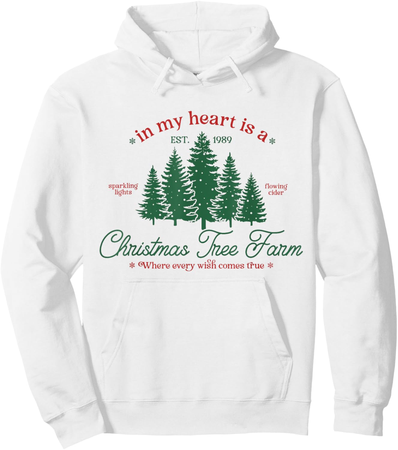 In My Heart Is A Christmas Xmas Tree Farm Vintage Clothing Hoodie - Hoodie | White