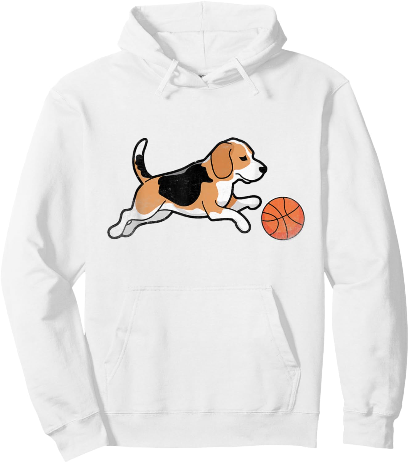 Beagle Playing Basketball Beagles Dog Hoodie - Hoodie | White