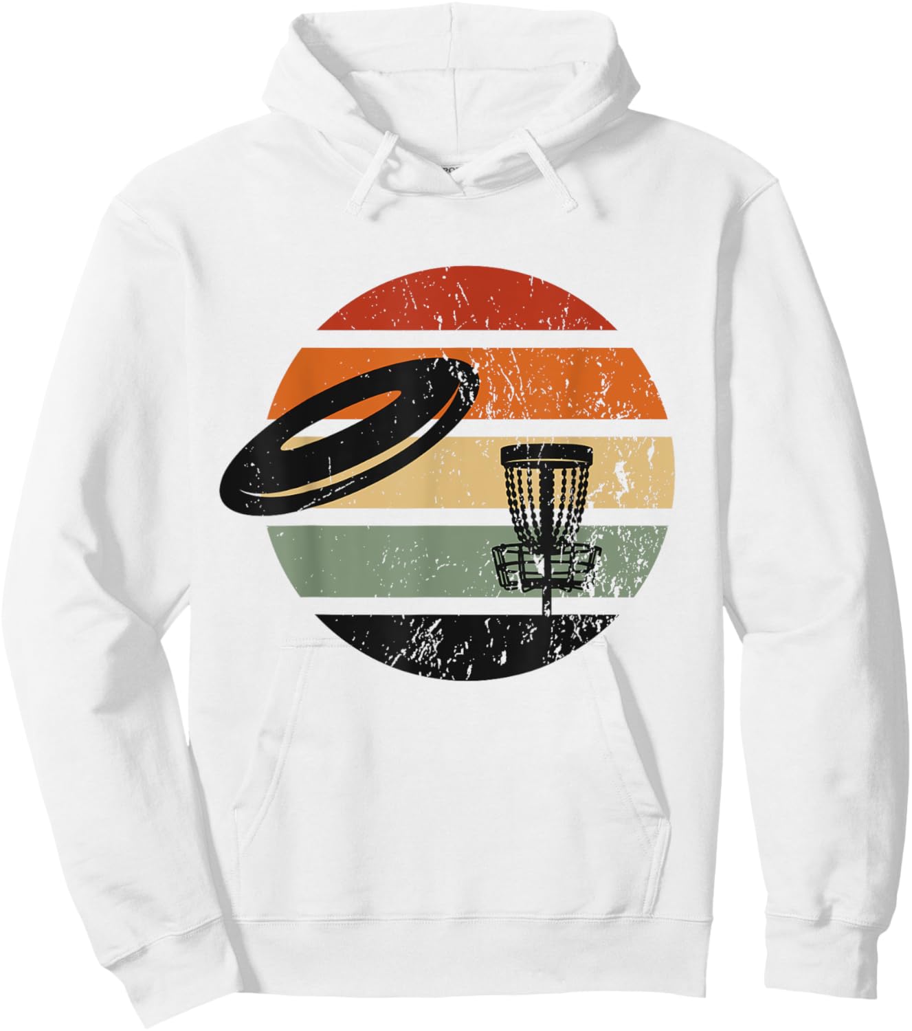Disc Golf Vintage Retro Disc Golfer Hoodie - Hoodie | White