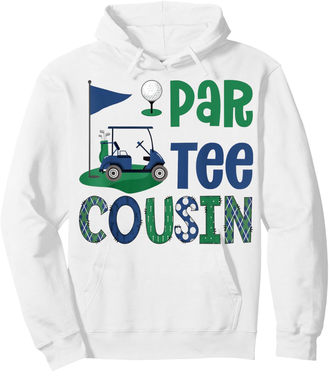 Par- Cousin Golf Lover Birthday Party Family Matching Hoodie - Hoodie | White