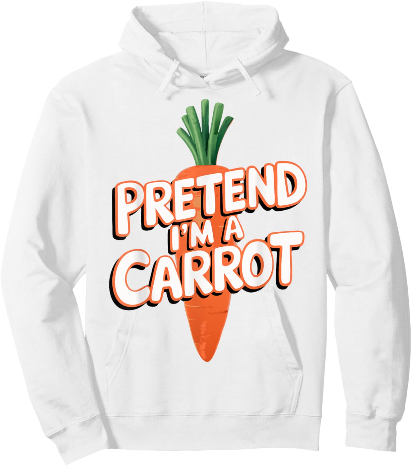Pretend I'm A Carrot Hoodie - Hoodie | White
