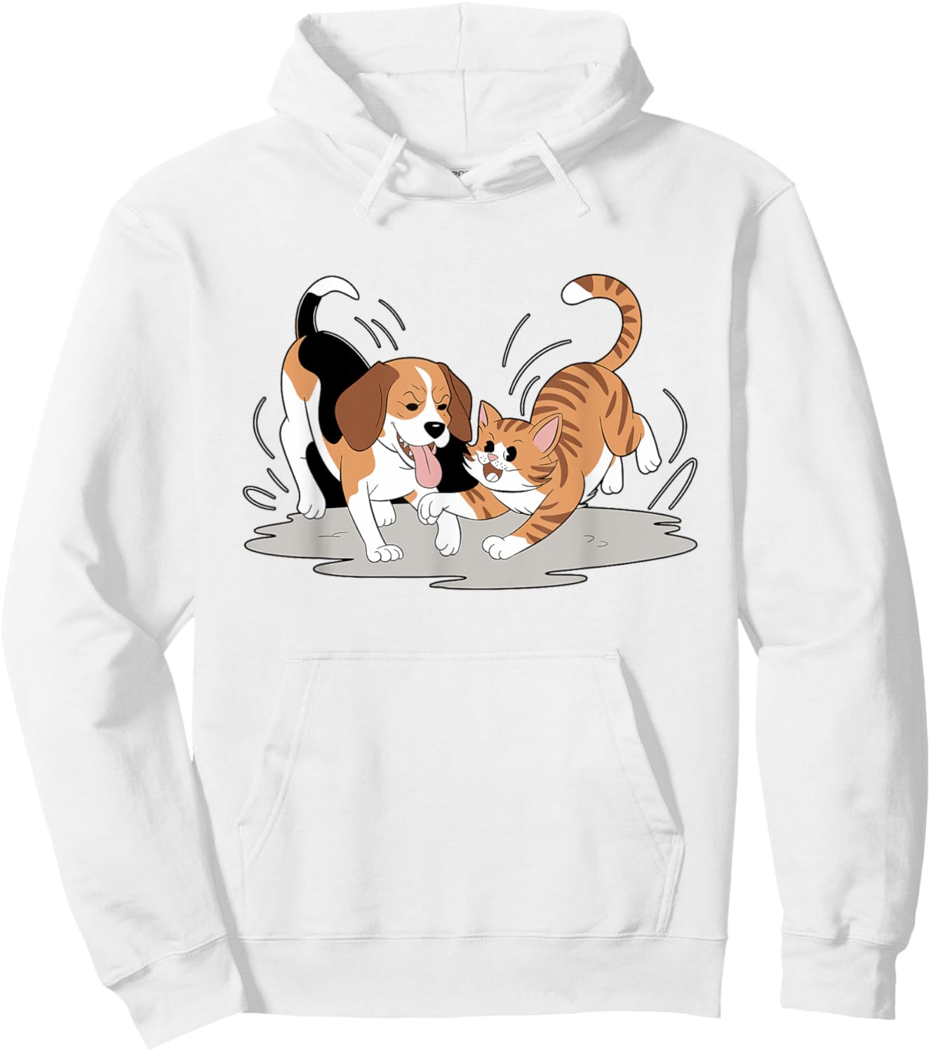 Beagle And Cat Beagles Dog Hoodie - Hoodie | White