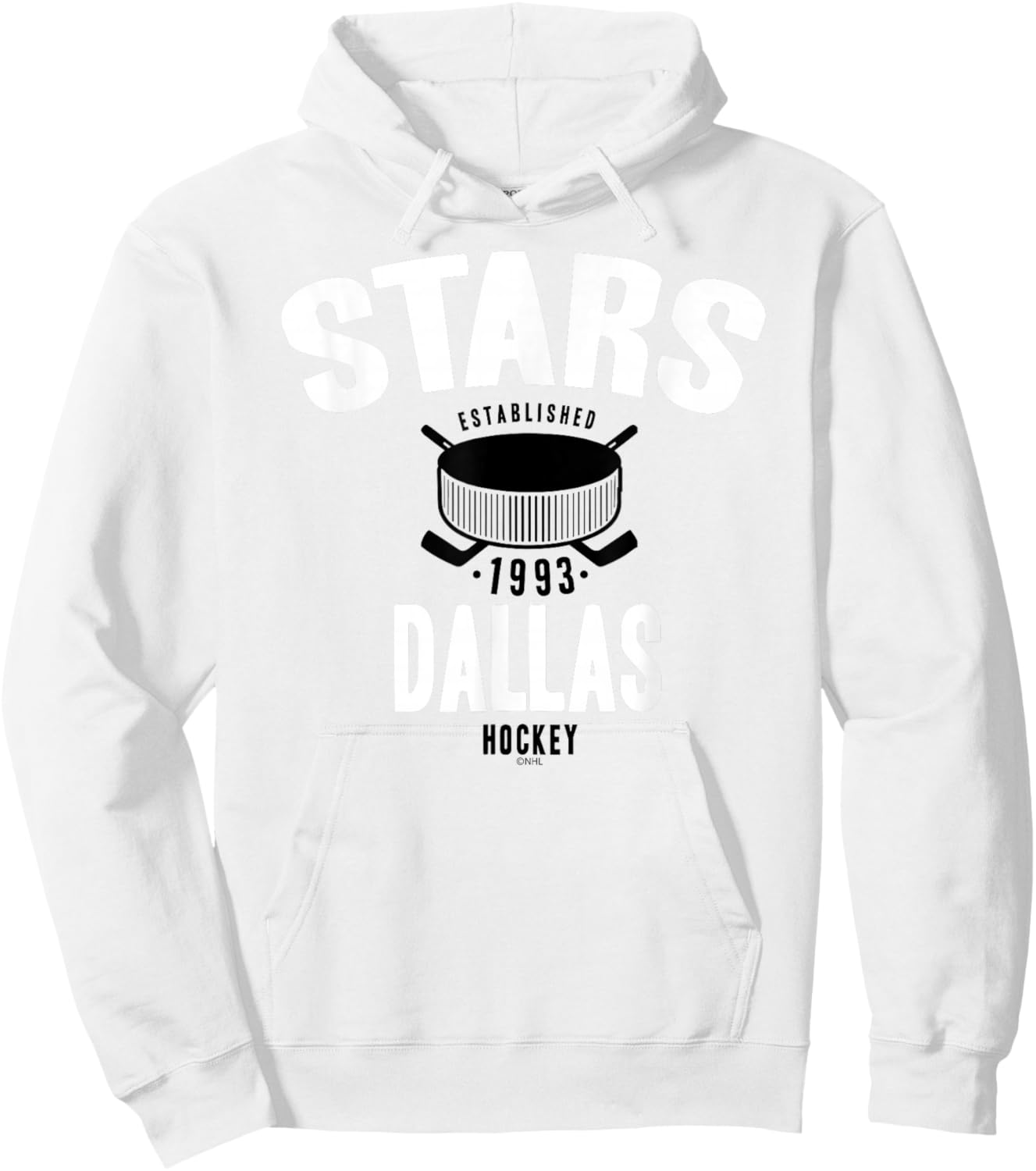 Dallas Stars Hockey Puck Green Officially Licensed Hoodie - Hoodie | White