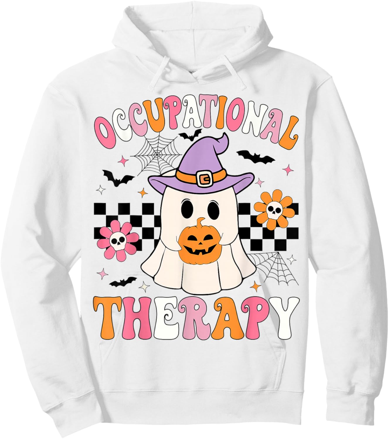Groovy OT Halloween Occupational Therapy Halloween OT Ghost Hoodie - Hoodie | White