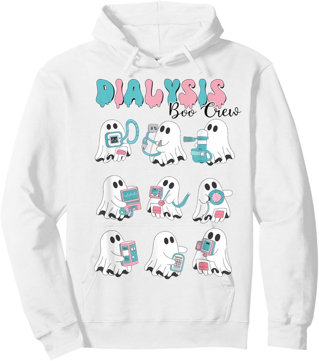 Dialysis tech Dialysis nurse Halloween Dialysis Boo Crew Hoodie - Hoodie | White