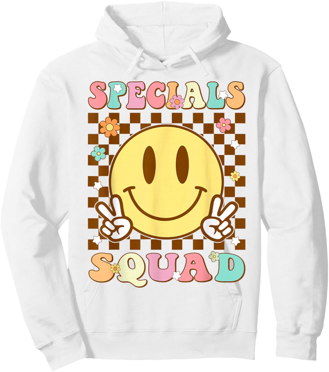Specials Squad Smile Face Special Education Teachers Hoodie - Hoodie | White