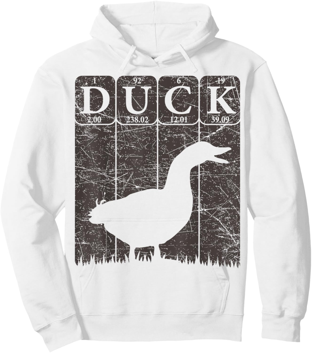 Duck Periodic Table Elements Duck Farmer Retro Hoodie - Hoodie | White
