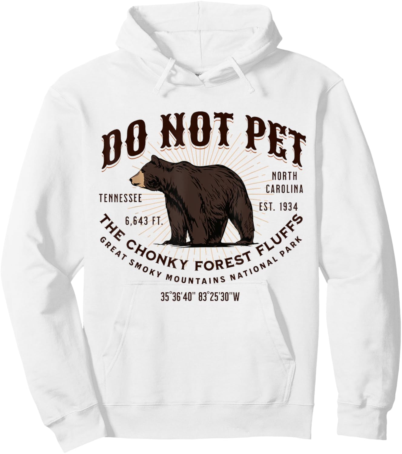 Great Smoky Mountains National Park Black Bear Funny Hoodie - Hoodie | White