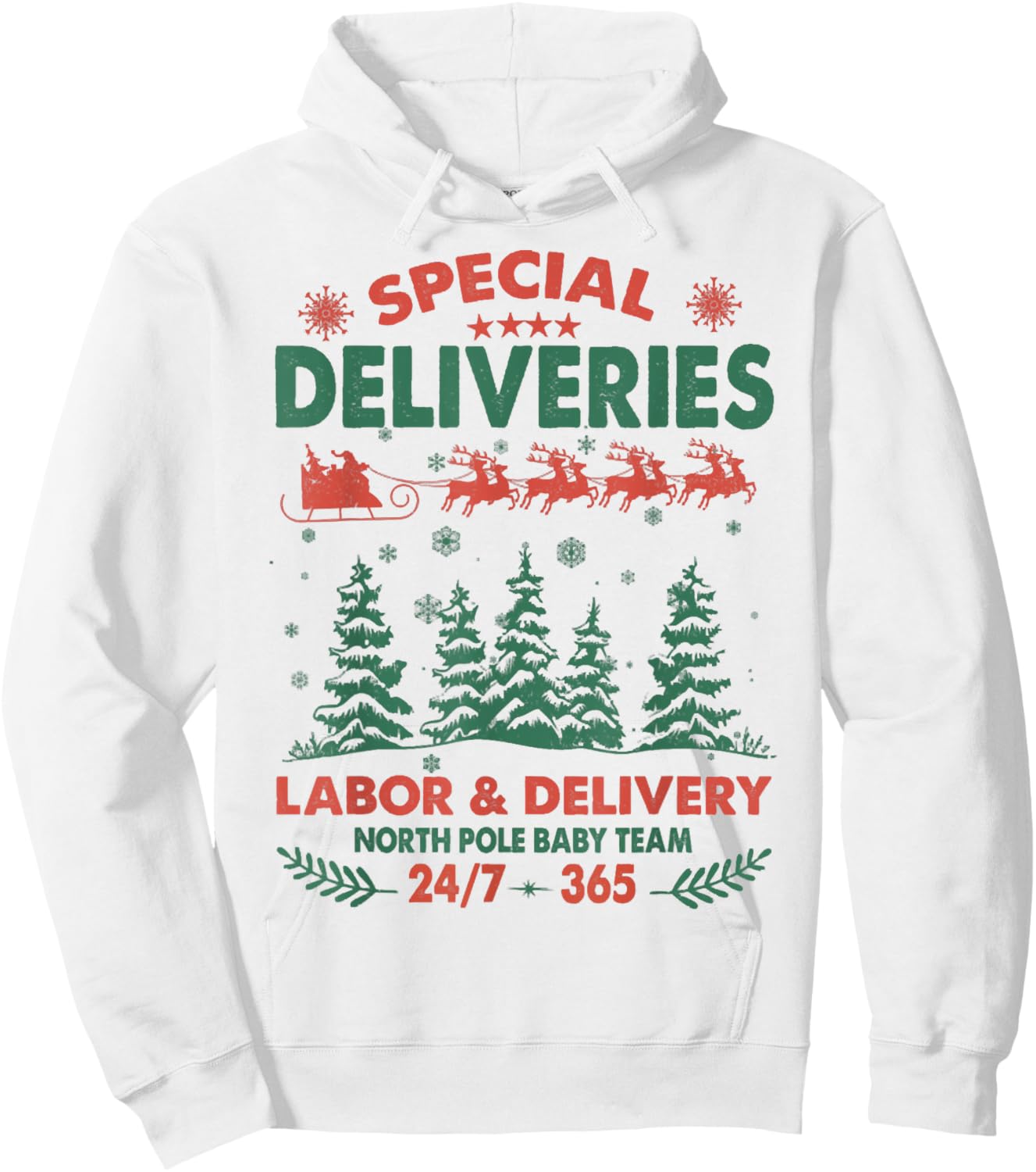 Special Deliveries Nurse, Labor And Delivery Nurse Christmas Hoodie - Hoodie | White