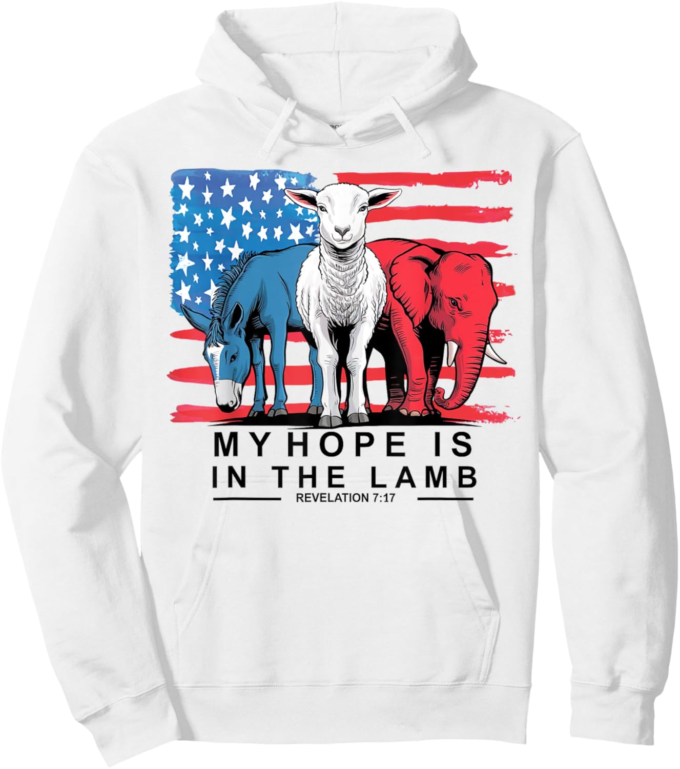 My Hope Is In The Lamb Christian Political Jesus 2024 Hoodie - Hoodie | White