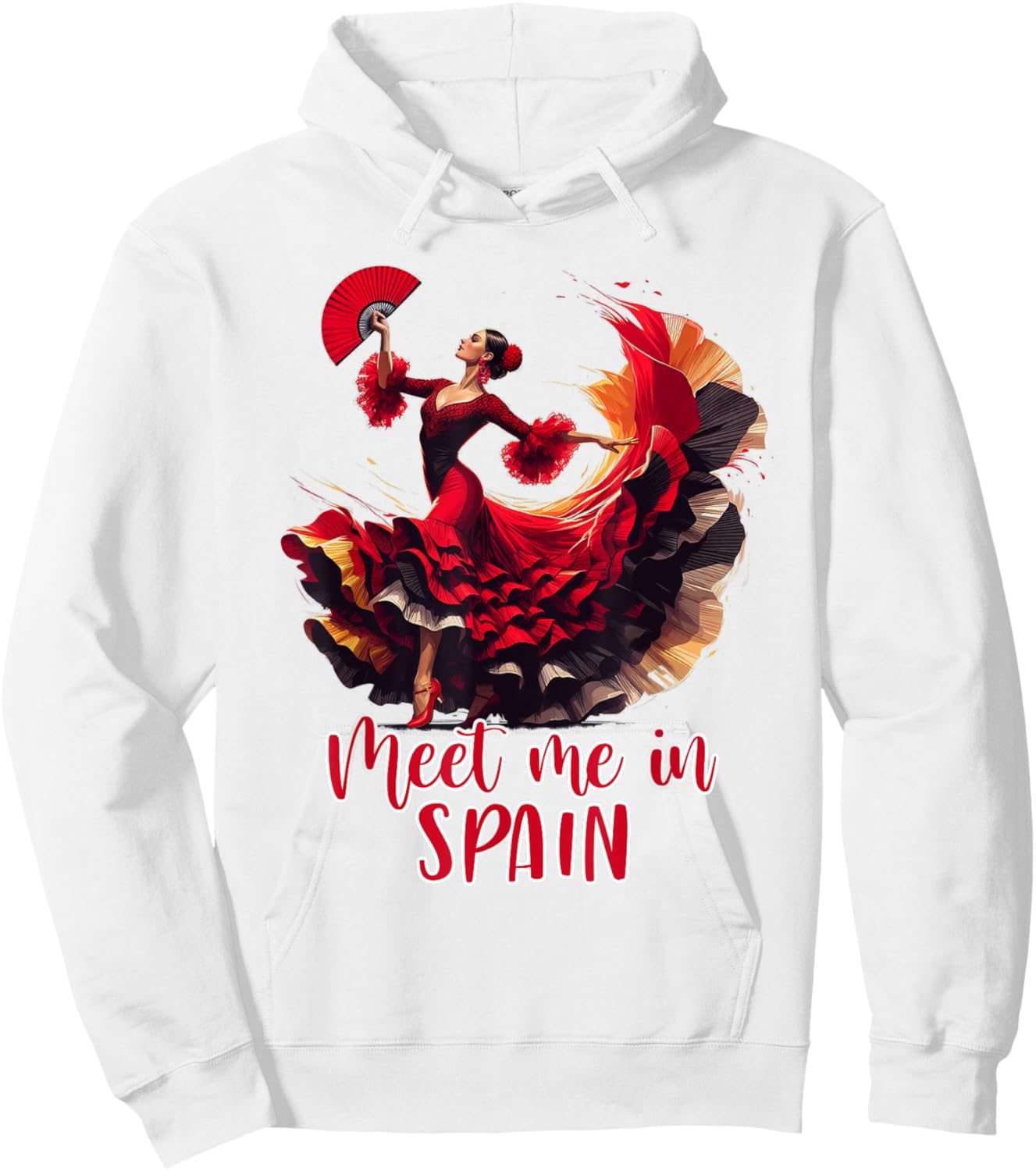 Flamenco Queen Spanish Dancing Lover Meet Me In Spain Hoodie - Hoodie | White