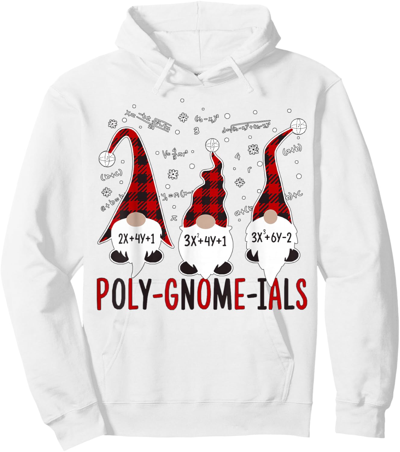 Fun Polynomial Calculus Algebra Poly-Gnome-ials Math Teacher Hoodie - Hoodie | White