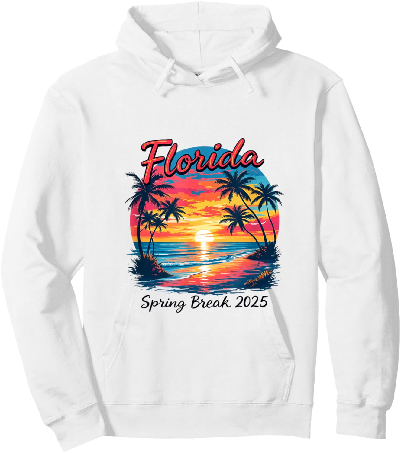 Florida Spring Break 2025 Hoodie - Hoodie | White