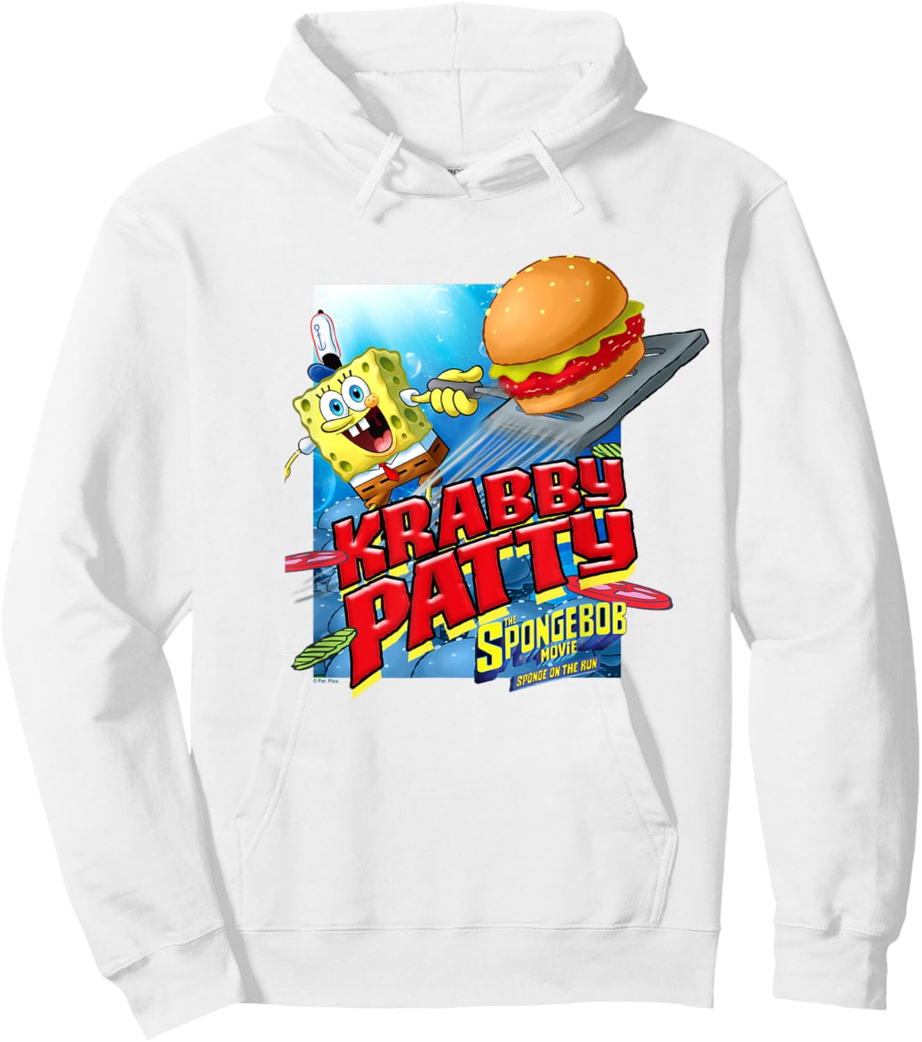 The SpongeBob SquarePants Movie Krabby Patty Poster Hoodie - Hoodie | White