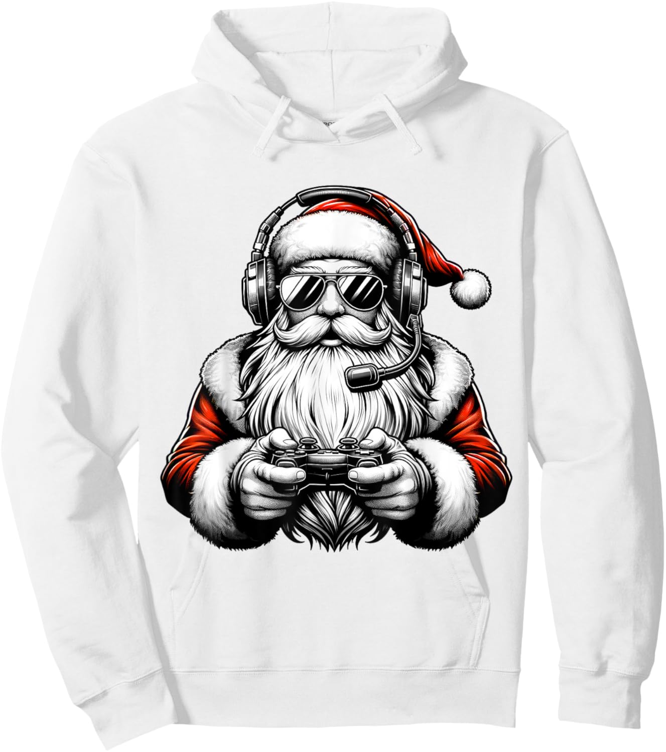 Christmas Gamer Boys Video Game Santa Xmas Hoodie - Hoodie | White