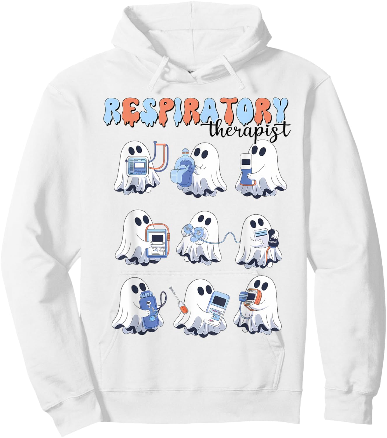 Respiratory therapist shirt halloween respiratory therapist Hoodie - Hoodie | White