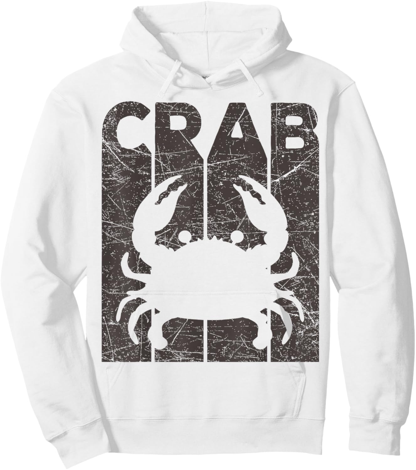 Crab Vintage Seafood Lover Crab Fishing Retro Crabbing Hoodie - Hoodie | White