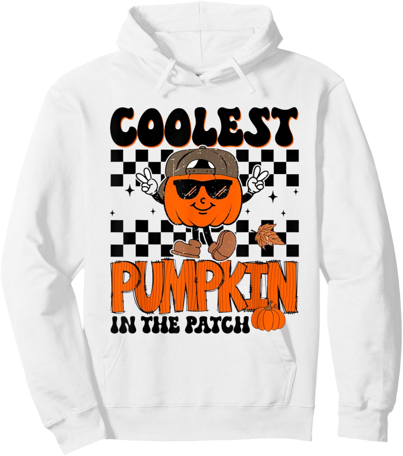 Coolest Pumpkin In The Patch Halloween Boys Girls Kids Gift Hoodie - Hoodie | White