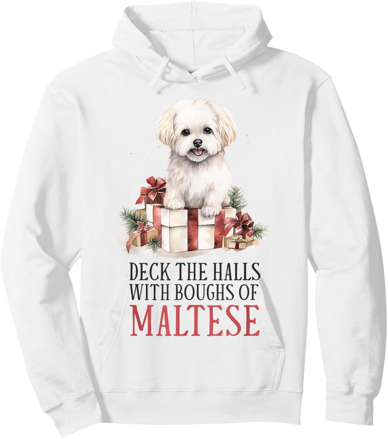 Maltese Dog Lover Christmas Xmas Hoodie - Hoodie | White