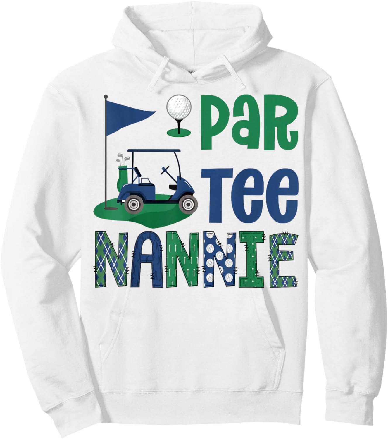 Par- Nannie Golf Lover Birthday Party Family Matching Hoodie - Hoodie | White