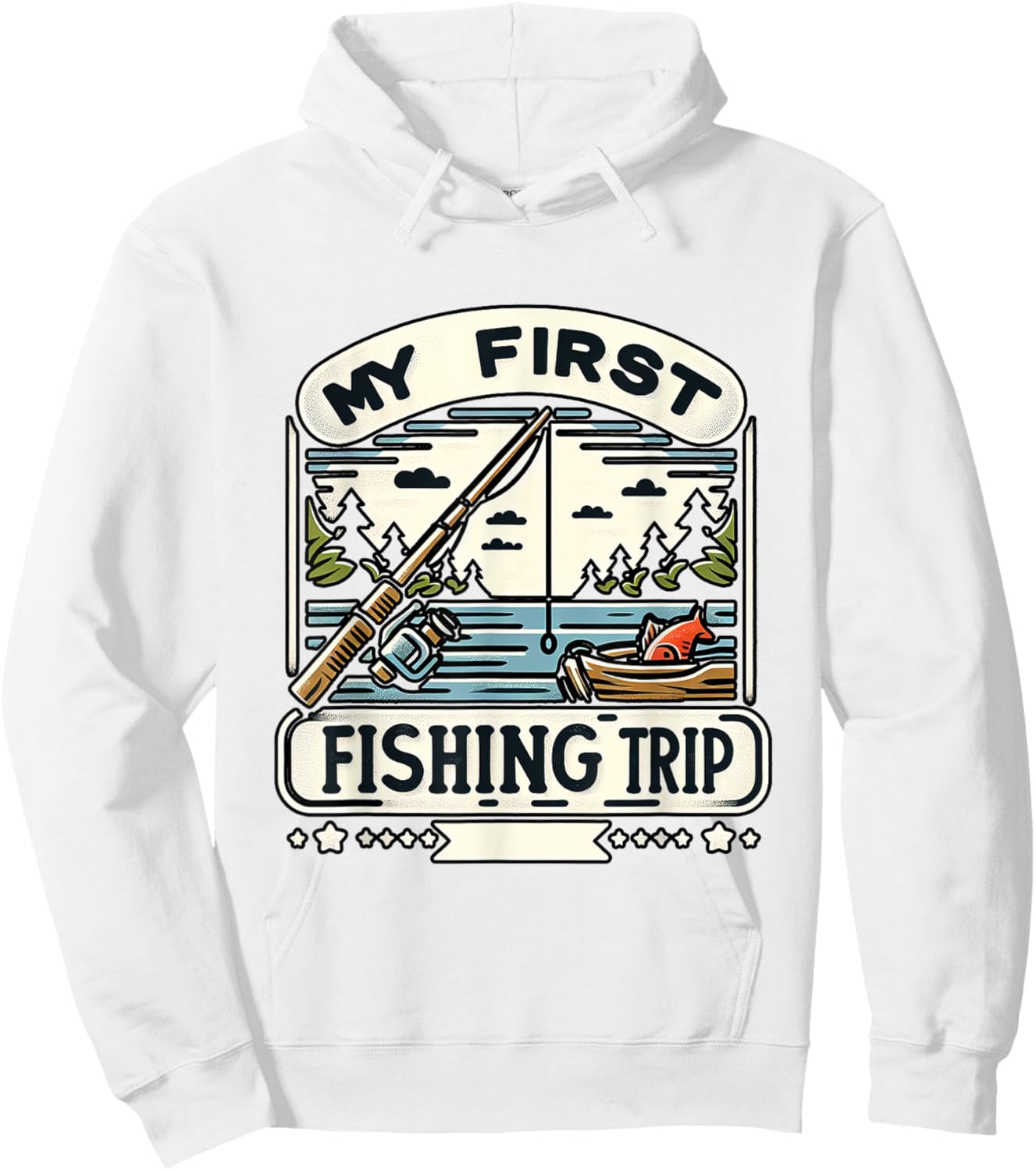 My First Fishing Trip. Hoodie - Hoodie | White