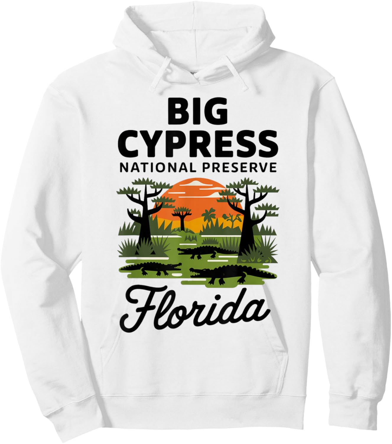 Vintage Nature Big Cypress National Park Florida Hoodie - Hoodie | White