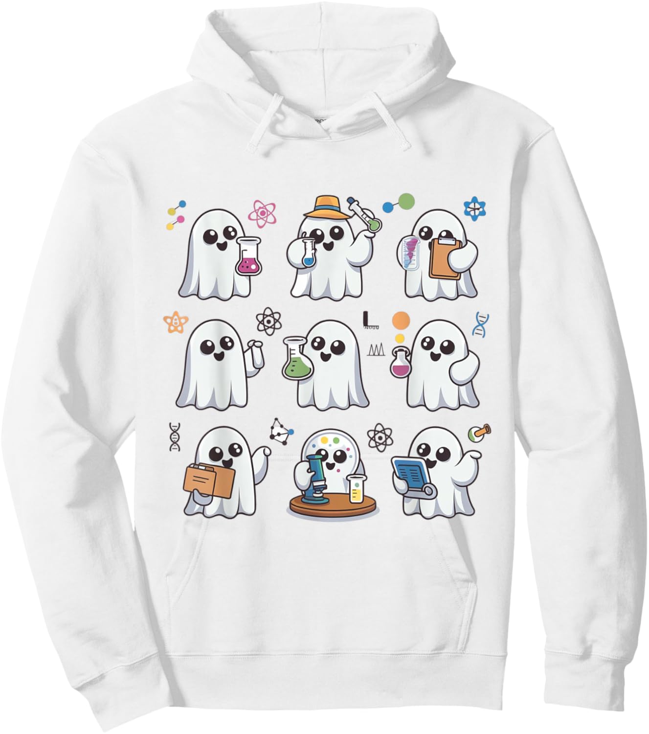 Ghost Science Teacher Chemistry Laboratory Halloween Costume Hoodie - Hoodie | White