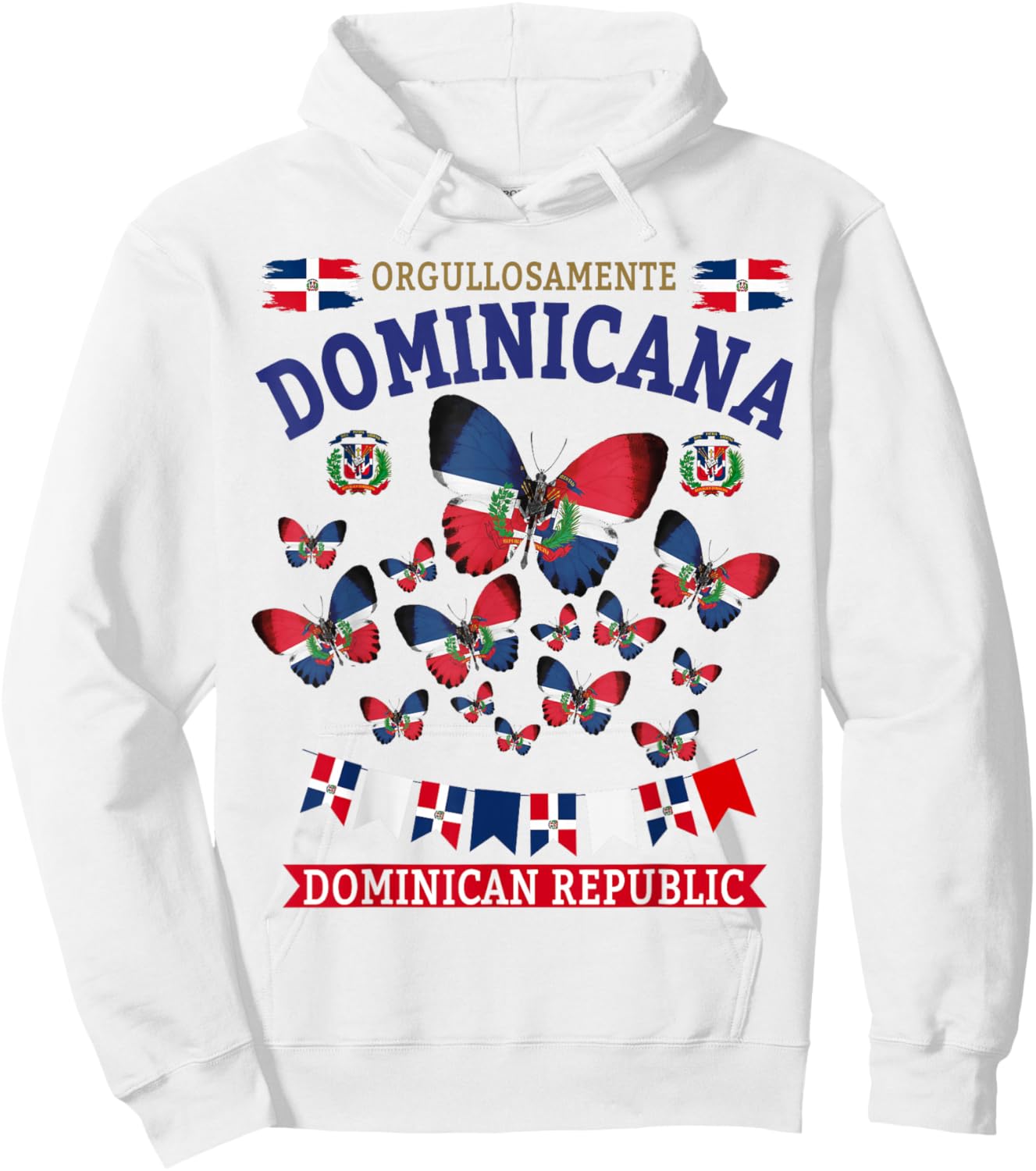 Republica Dominicana & Hispanic Dominican Flag Hoodie - Hoodie | White