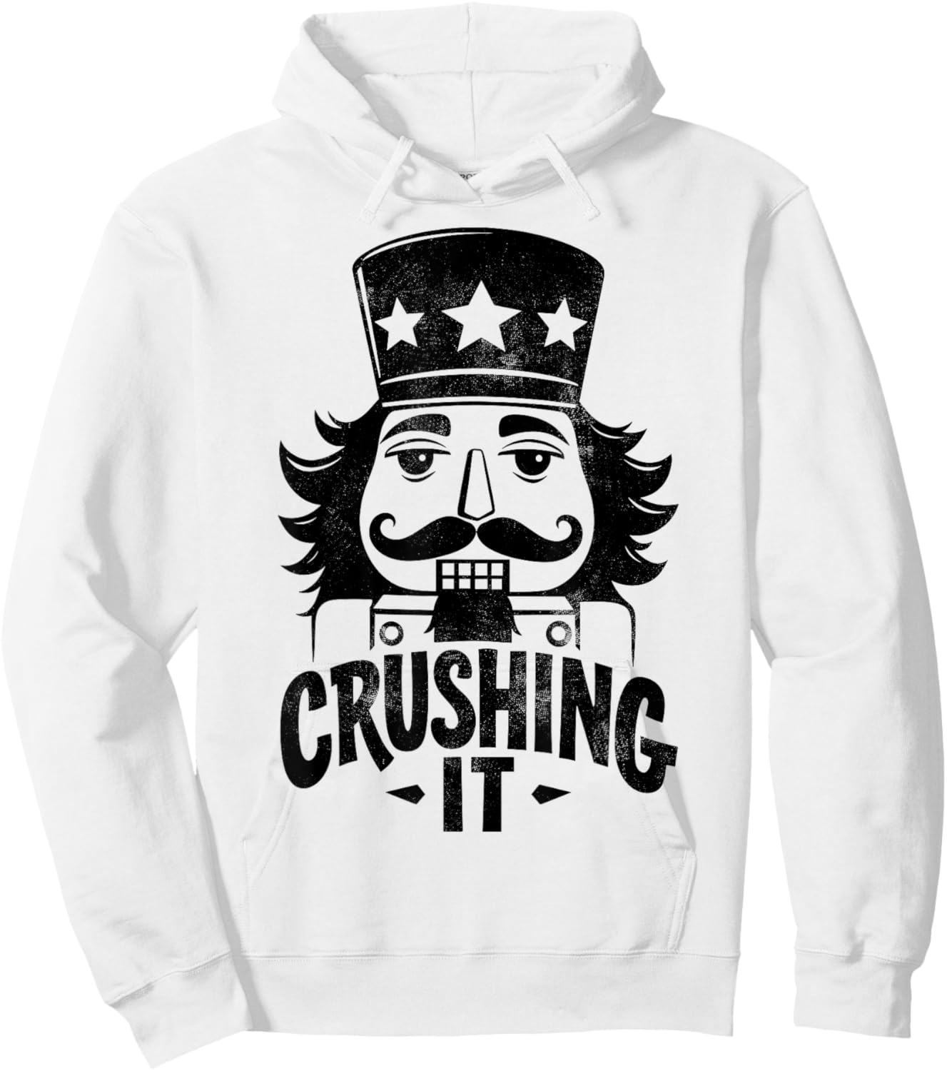 Crushing It Nutcracker Funny Christmas Xmas Party Hoodie - Hoodie | White