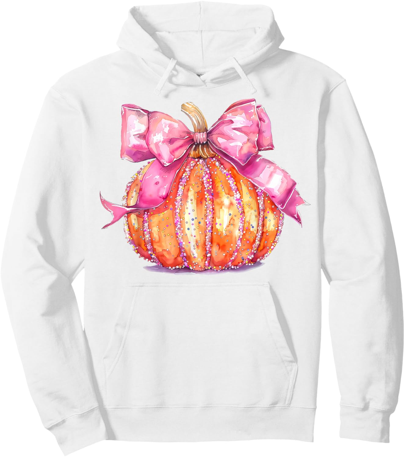 Coquette Pumpkin Bow Disco Ball Cute Girly Halloween Costume Hoodie - Hoodie | White