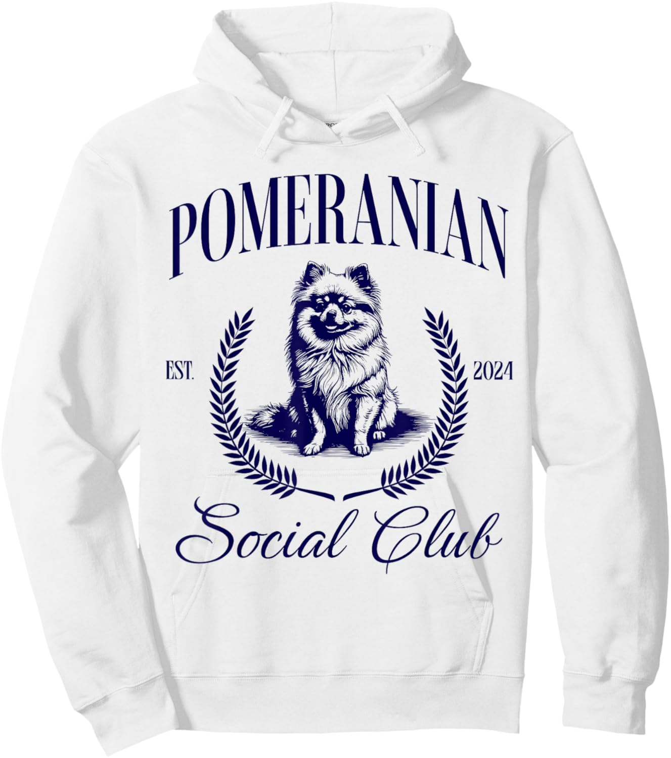 Pomeranian Social Club Women Dog Mom Hoodie - Hoodie | White