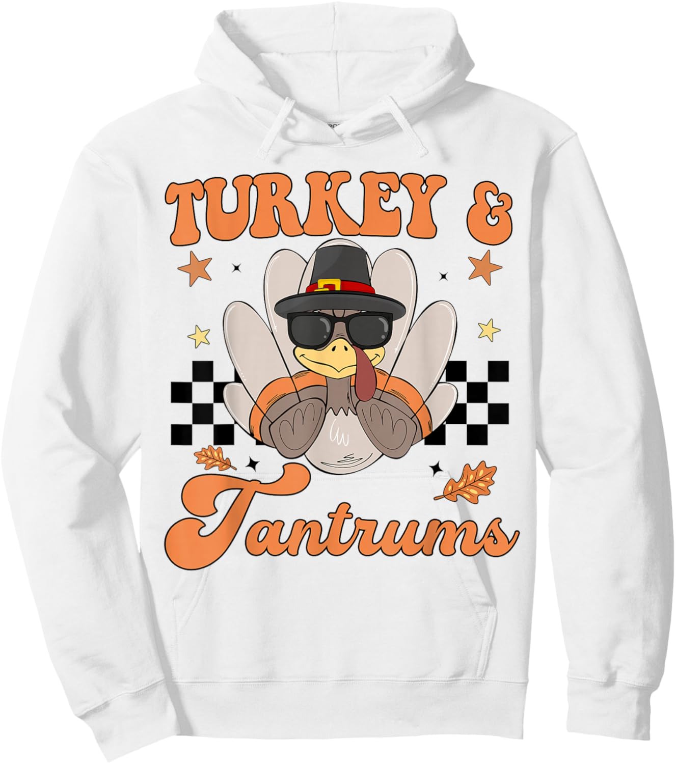 Boy Toddler Thanksgiving Trot Turkey Tantrum Outfit Costume Hoodie - Hoodie | White
