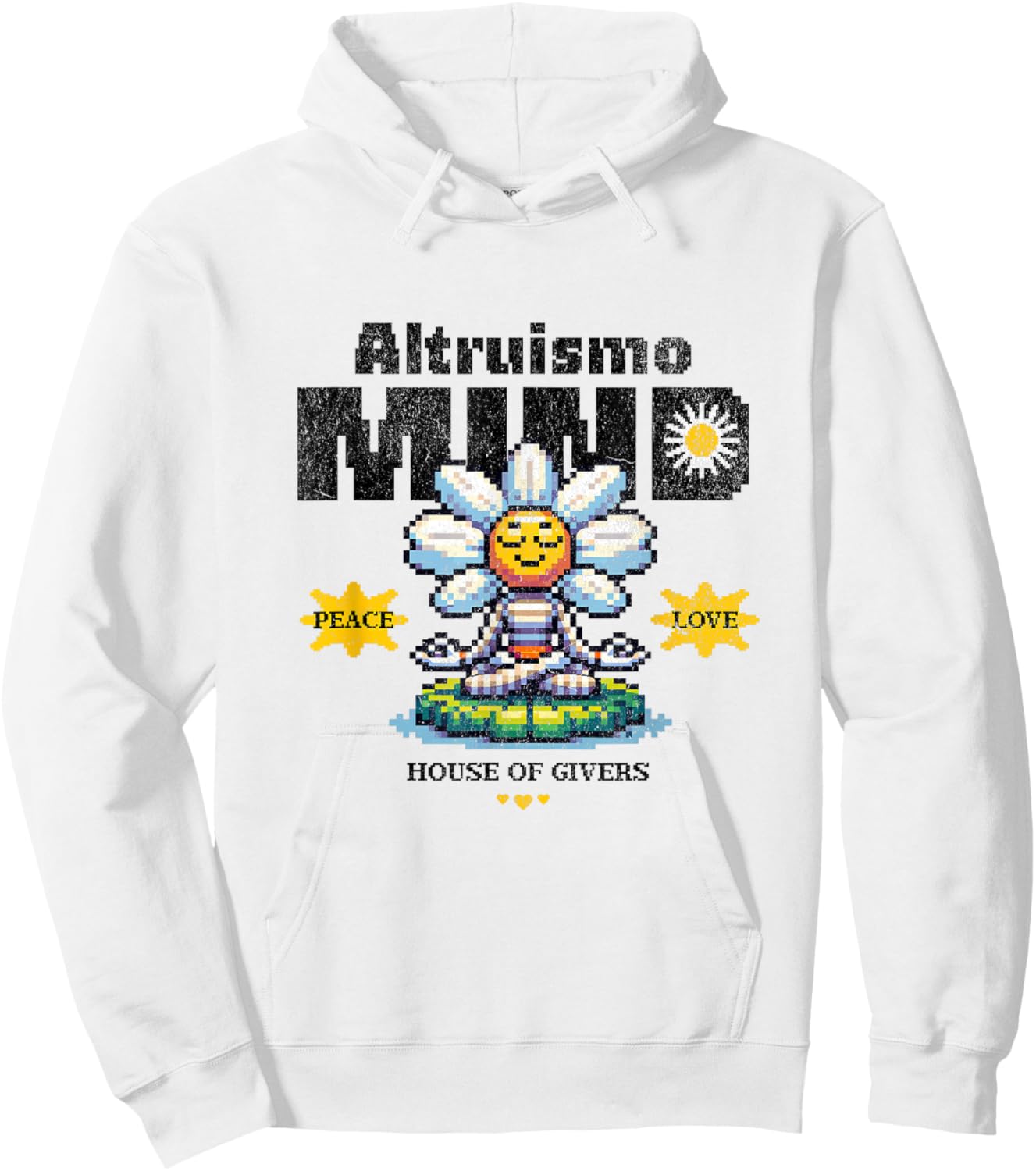 ALTRUISMO House of Givers, RCA Givers School Spirit Vintage Hoodie - Hoodie | White