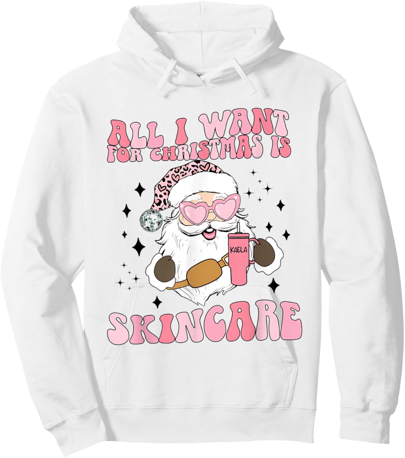 Retro Skincare Christmas Santa Esthetician Skin Therapist Hoodie - Hoodie | White