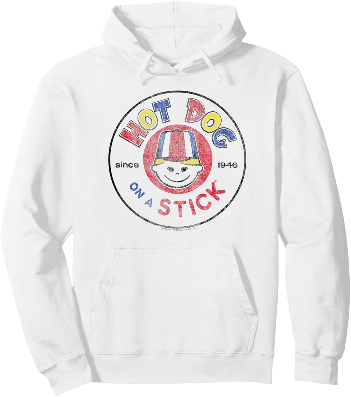 Ripple Junction x Hot Dog on a Stick Vintage Logo Fast Food Men Women Hoodie - Hoodie | White