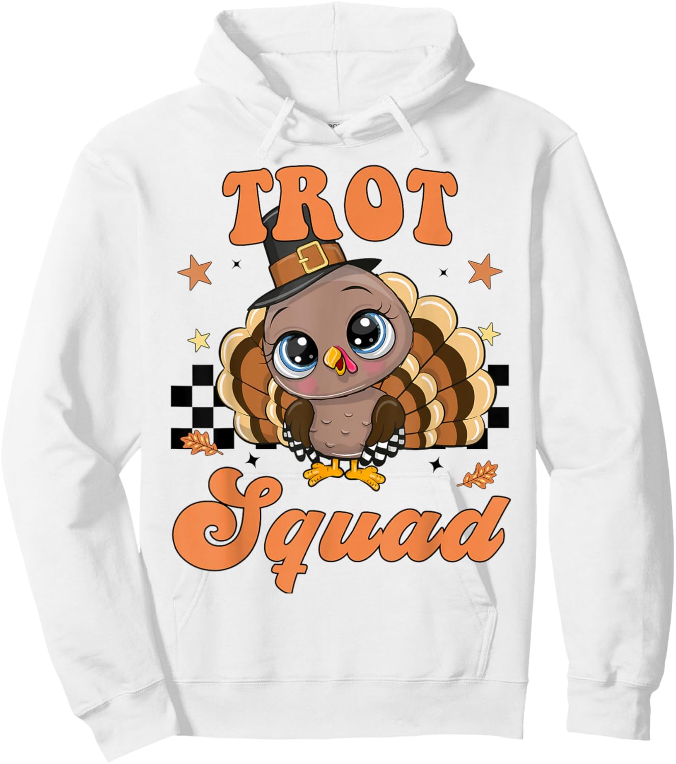 Girl Thanksgiving Turkey Trot Squad 2025 Running Outfit Gear Hoodie - Hoodie | White