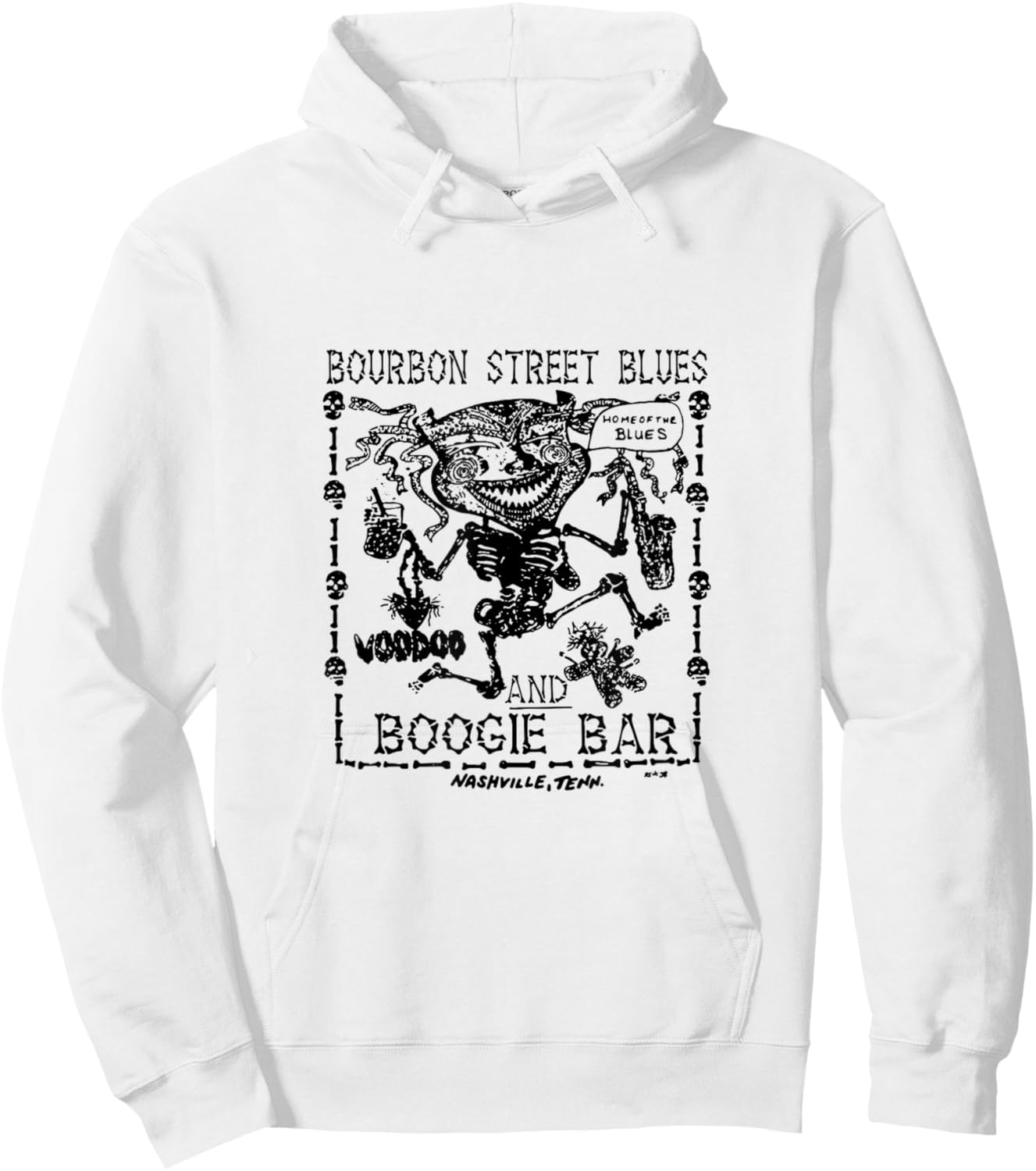 Voodoo Man Logo (Black) Hoodie - Hoodie | White