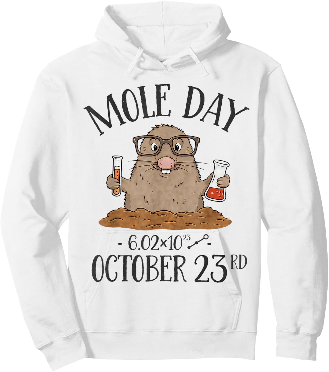 Mole Day Avogadro's Number October 23rd Hoodie - Hoodie | White