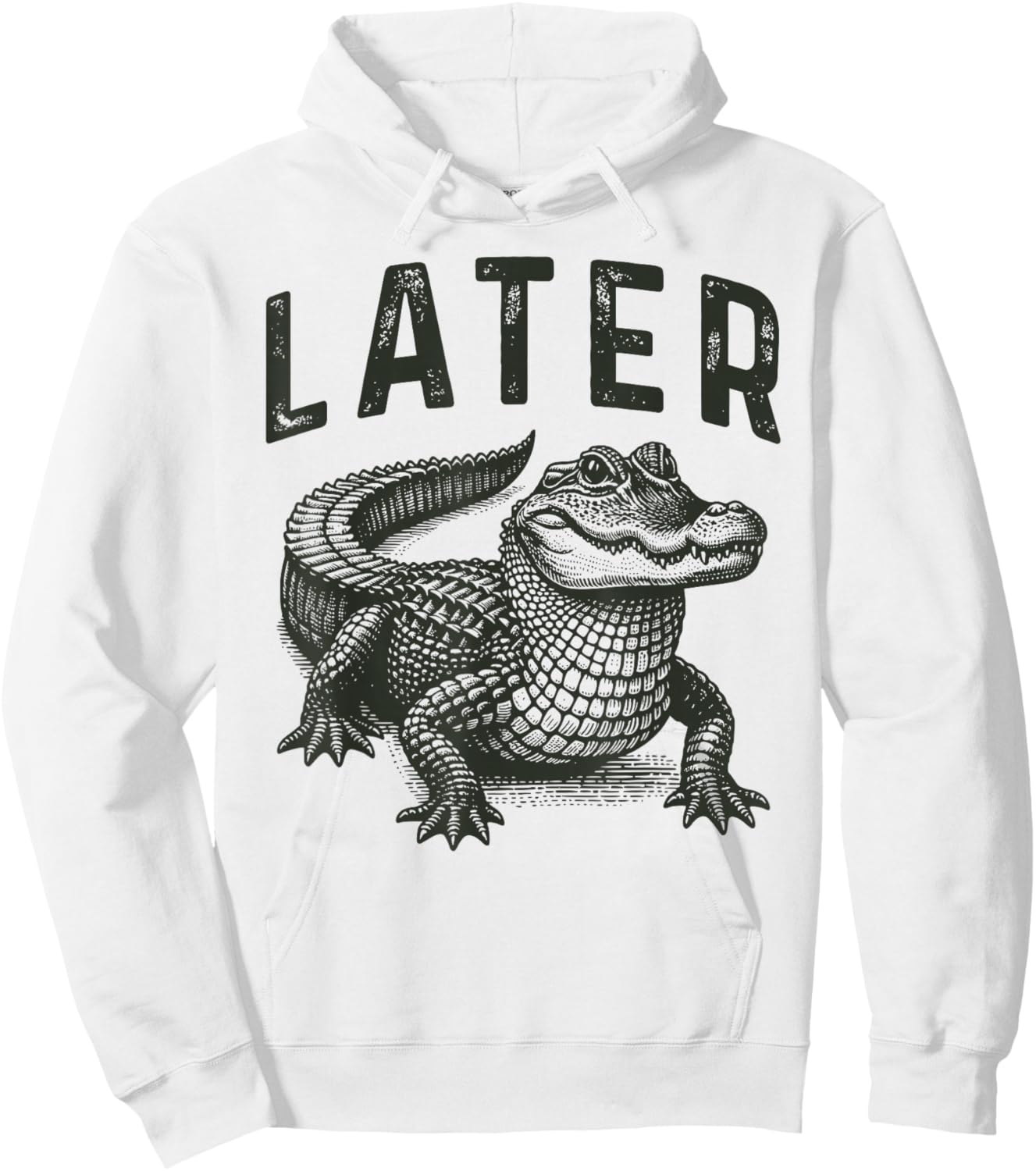 Funny Alligator Crocodile Pun & Women Later Gator Hoodie - Hoodie | White