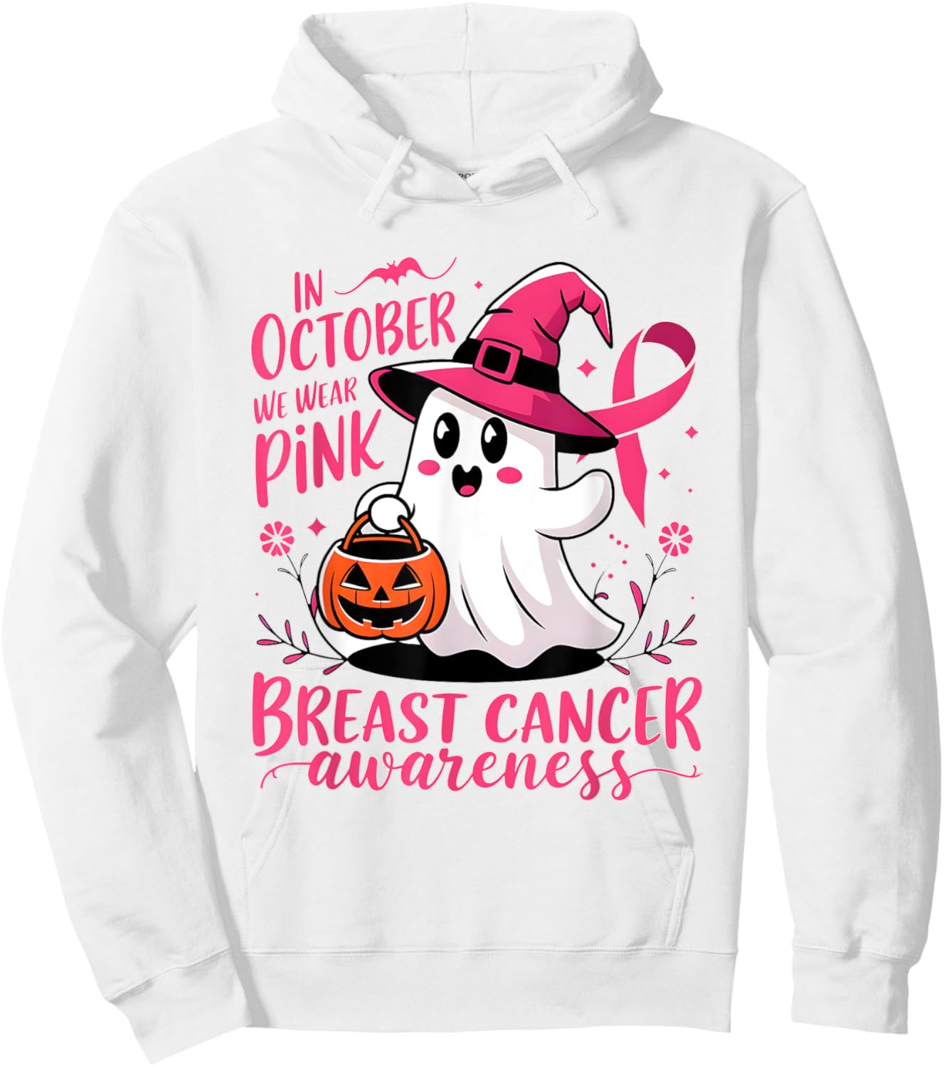 Breast Cancer Awareness Month In October We Wear Pink 2024 Hoodie - Hoodie | White
