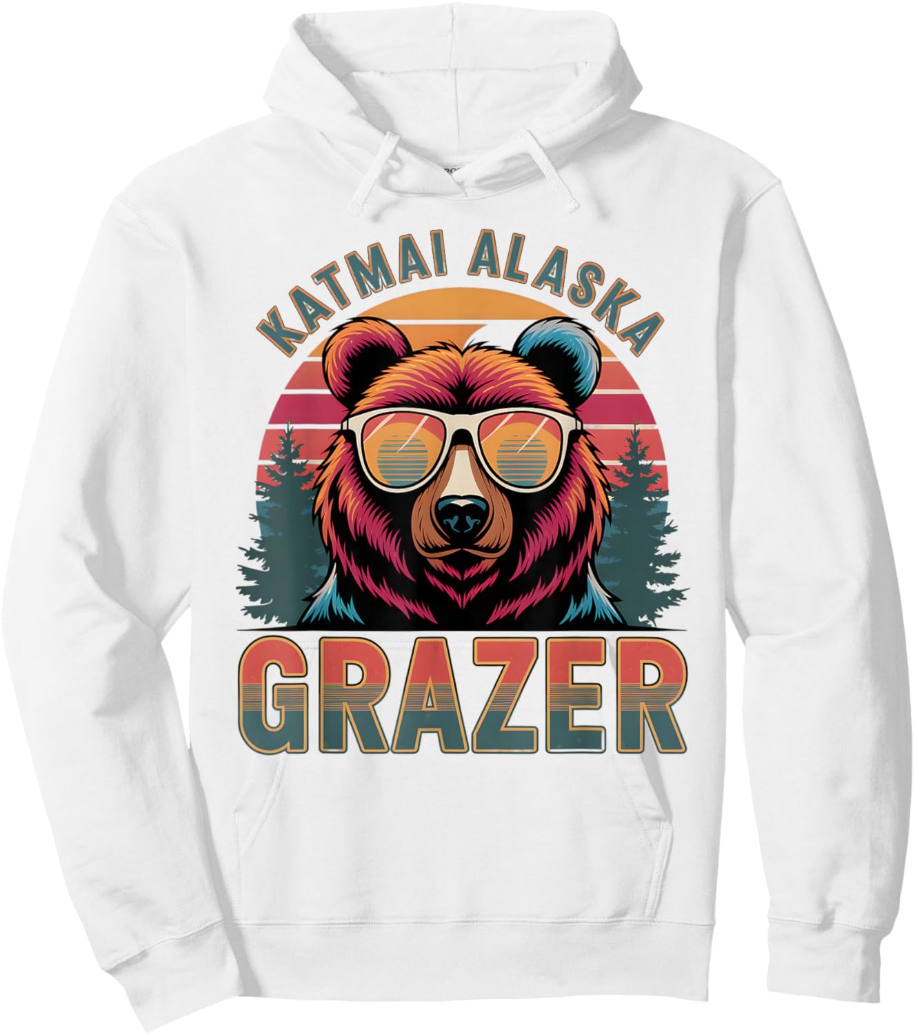 Funny Katmai Alaska Grazer Vintage Fat Bear Week 2025 Hoodie - Hoodie | White
