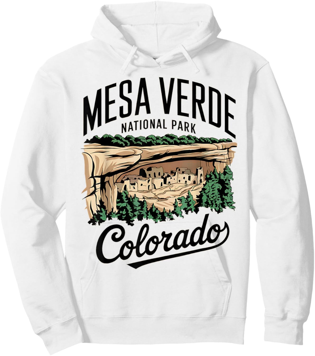 Explore Mesa Verde National Park Colorado Hoodie - Hoodie | White