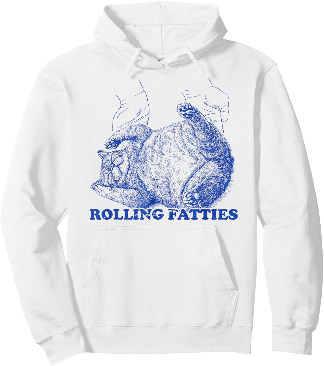 Rolling Fatties cat funny cute cat lover Kitten Owner retro Hoodie - Hoodie | White