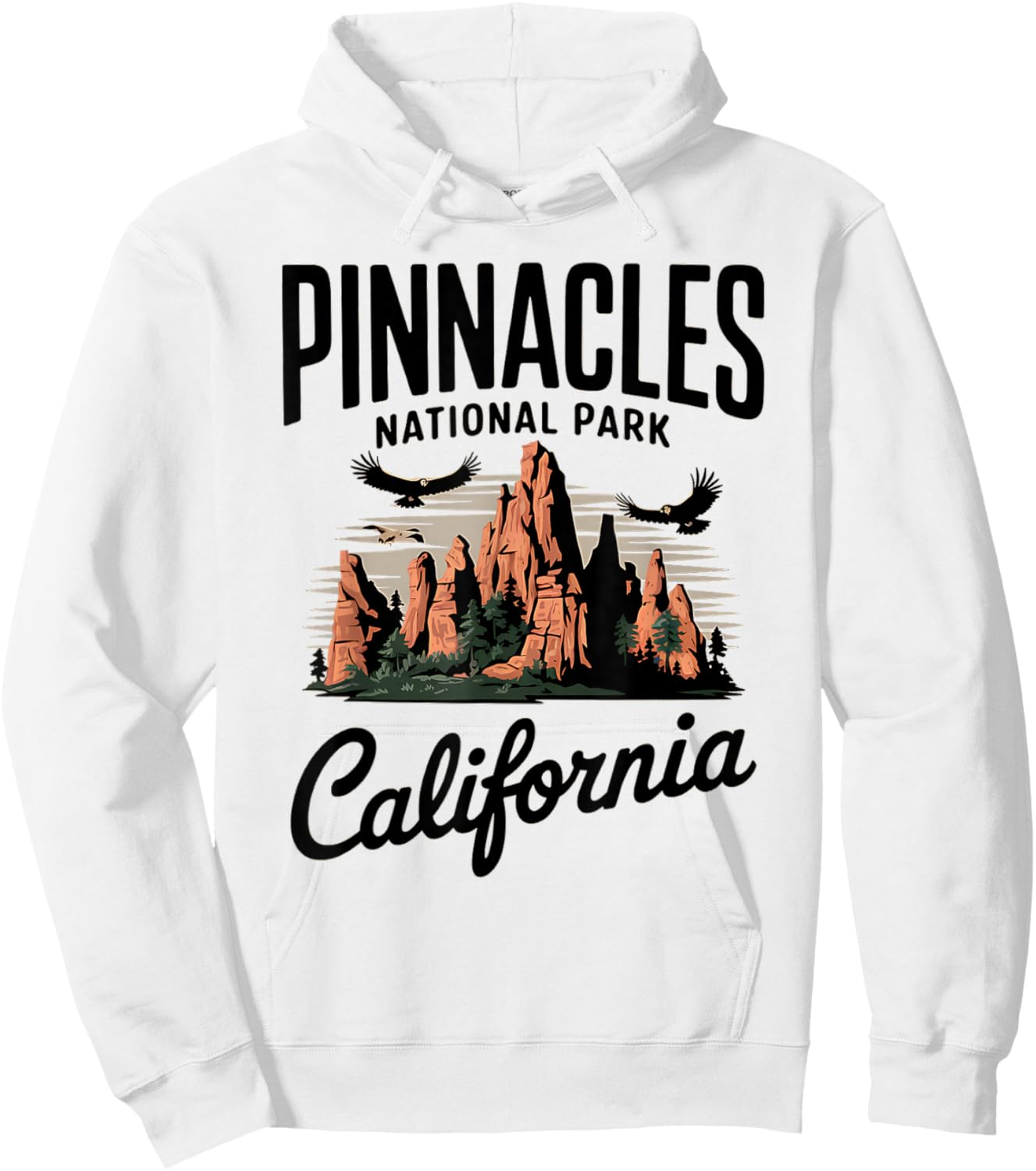 Pinnacles National Park California Adventure Hoodie - Hoodie | White